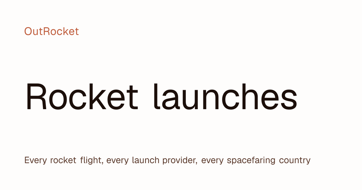 China rocket launches · OutRocket